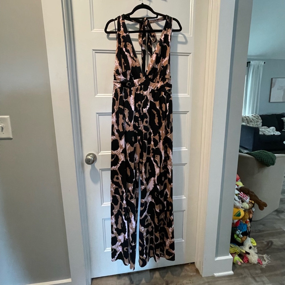 DVF x Target leopard print jumpsuit